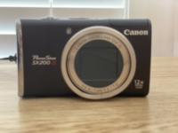 Canon PowerShot SX200 IS 12.1 MP Digital Camera, Leather case, Battery & Charger