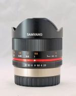 Samyang 8mm 2.8 fisheye. Fuji mount