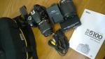 Nikon D5100 + 18-55mm lens + 55-200mm lens + camera bag