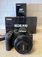 Canon EOS R10 with RF50mm F1.8 Lens, Accessories, and Ronin-SC Gimbal Set