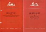 Leitz Aristophot Instructions Catalog 1953