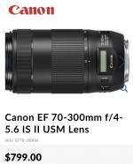 Canon EF 70-300mm f/4-5.6 IS II USM