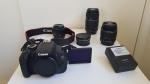 Canon EOS Kiss X5 (600D, Rebel T3i) with 4 Lenses (including nifty fifty 50mm) and professional bag